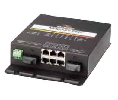 Six 10/100Base- T/TX, One 100bASE- FX, MM/SC & One 100Base-FX, SM/SC Port Switch