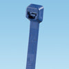 Cable Tie, 3.9"L (100mm), Miniature, Metal Detectable Nylon Polypropylene, Light Blue, 100/pk