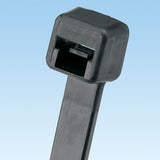 Cable Tie, 8.1"L (206mm), Light-Heavy, Weather Resistant Polypropylene, Black, 250/pk