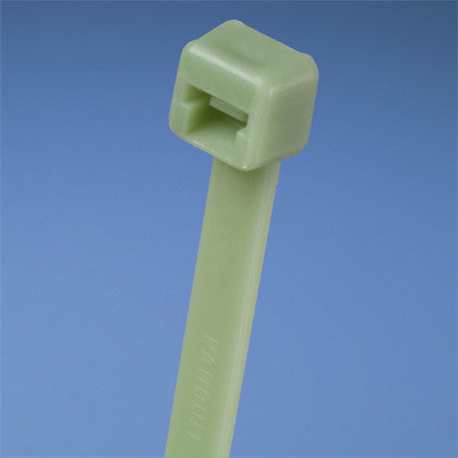 Cable Tie, 8.1"L (206mm), Light-Heavy, Polypropylene, Green, 250/pk