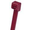 Cable Tie, 11.6", Standard cross section, HALAR Fluoropolymer, Maroon, 1000/pk