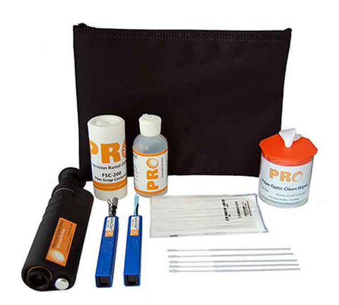 Fiber Optic Cleaning Kit w/ x400 Scope