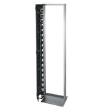 45RU x 19"W Floor Mount 2 Post, Silver