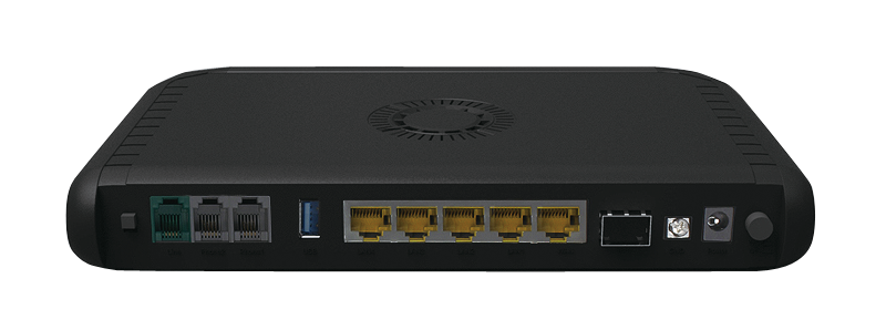 Gigabit Fiber Gateway w/ 2 telephone FXS ports, WiFi Router and combo ...
