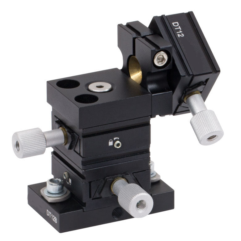 TH-DT12XYZ-M - 12.7 mm XYZ Dovetail Translation Stage with Baseplate, M4 Taps