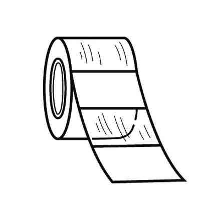 Replacement roll. White write-on, 1.00"W X 2.25"L vinyl label 100/roll
