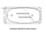 Splice Closure Fiber (SCF) Tray, 0.2-in, 12 heat-shrink single-fiber splices