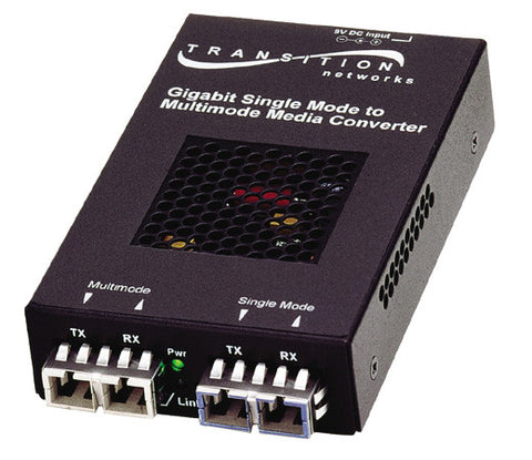 Gigabit Ethernet or 1 Gig Fibre Channel Stand-Alone Media Converters, 1000Base-SX,850nm