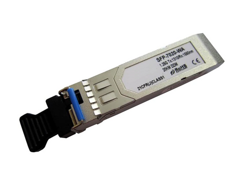SFP-7020-WA/SFP-7020-WB - Gigabit Single Strand BiDi SFP transceiver 20Km DDM (T:1310/R:1550nm and T:1550/R:1310nm)