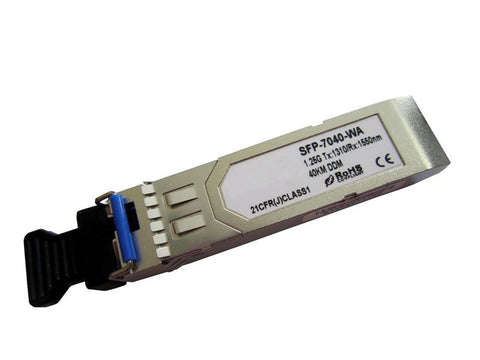 SFP-7040-WA/SFP-7040-WB - Gigabit Single Strand BiDi SFP Transceiver 40Km DDM (T:1310/R:1550nm and T:1550/R:1310nm)