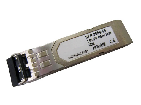 SFP-9000-85 2.67G Multi-Rate Multimode 300m 850nm SFP Transceiver SONET OC48, FibreChannel 2G or Gigabit Ethernet
