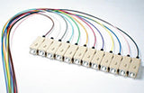62.5/125/900µm multimode SC/PC Color Coded Pigtail, 3 Meters (12 pcs/pack)