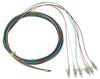 50/125/900µm multimode LC/PC Color Coded Pigtails, 3 Meters (6 pcs/pack)