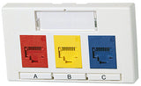 Synergy Series 3 Port Modular Furniture Outlet, TIA 569A, Mfr Molex