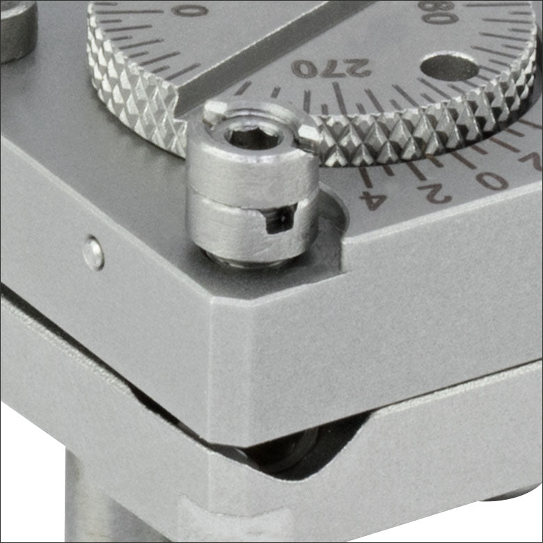 TH-FBTA - Kinematic Rotation Mount for 12.7 mm × 1 mm (W × T) Plate Optics, 8-32 Tap