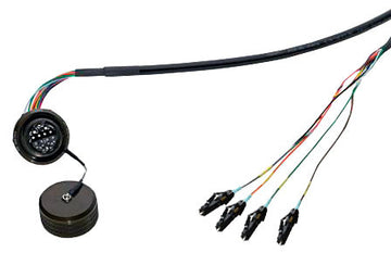 TFOCA II (Jam Nut Receptacle) to LC/UPC Single Mode Fiber Cable Assembly, 4 Channels, 10 Feet
