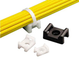 Cable Tie Mount - # 8 Screw Applied Nylon Use With M,I,S,H Ties Natural 100/pk ROHS