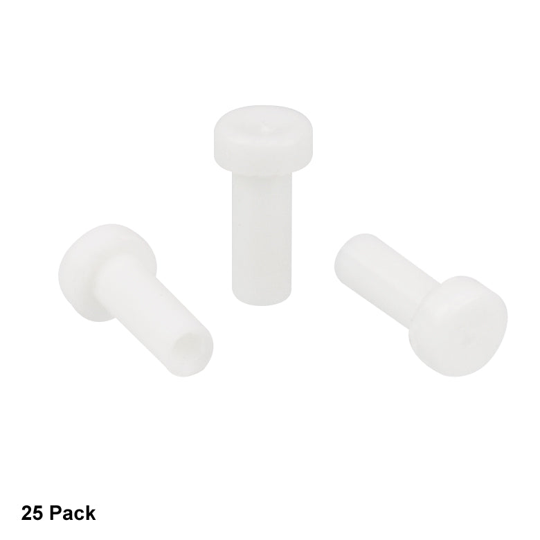 TH-CAPL - White Plastic Dust Caps for Ø1.25 mm Ferrules, 25 Pack