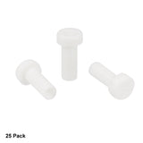 TH-CAPL - White Plastic Dust Caps for Ø1.25 mm Ferrules, 25 Pack