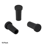 TH-CAPM - Black Rubber Dust Caps for Ø3.2 mm Ferrules, 10 Pack