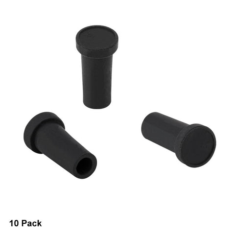 TH-CAPM - Black Rubber Dust Caps for Ø3.2 mm Ferrules, 10 Pack