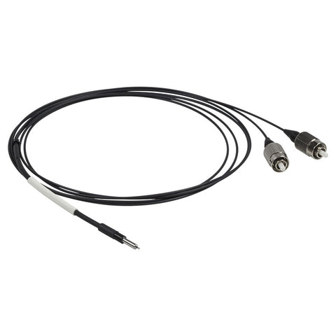 TH-BFY32FL1 - Dual Ø200 µm Core, 700 µm Core Spacing, 0.39 NA, Patch Cable, FC/PC to Ø2.5 mm SS Ferrule, 1 m Long