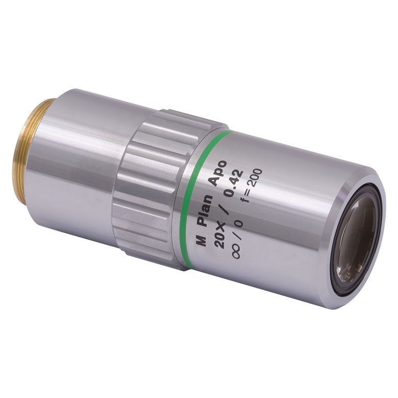 TH-MY20X-804 - 20X Mitutoyo Plan Apochromat Objective, 436 - 656 nm, 0.42 NA, 20 mm WD