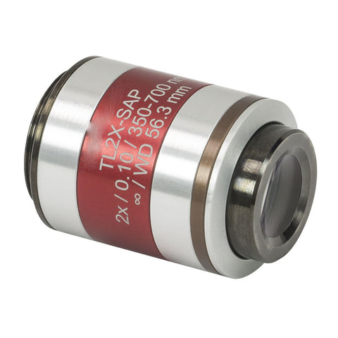 TH-TL2X-SAP - 2X Super Apochromatic Microscope Objective, 0.1 NA, 56.3 mm WD