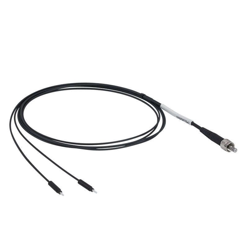 TH-BFYL1LS01 - Bifurcated Fiber Bundle, Ø200 µm Core, 0.22 NA, SMA905 to Ø1.25 mm Ferrules, 1 m Long