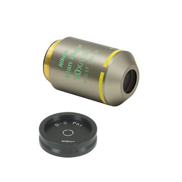 TH-N10X-PH - 10X Nikon Phase Contrast Objective, Dark Low Low, 0.30 NA, 16 mm WD