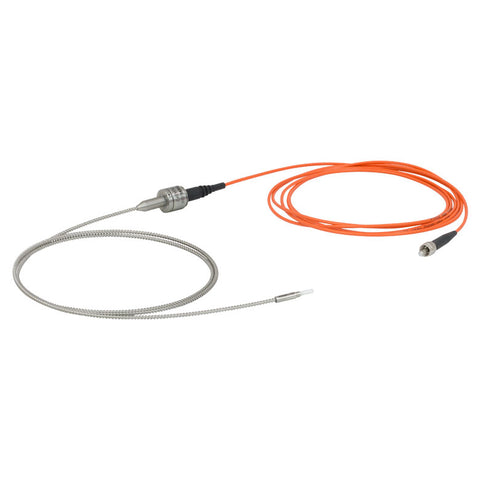 TH-RJASF2 - SMA to Ø2.5 mm Ferrule Rotary Joint Patch Cable, Ø200 µm Core, Armored, 3 m Long