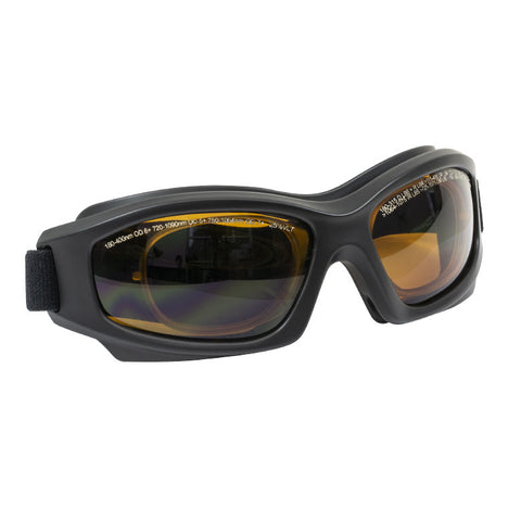 TH-LG9C - Laser Safety Goggles, Amber Lenses, 25% Visible Light Transmission, Modern Goggle Style