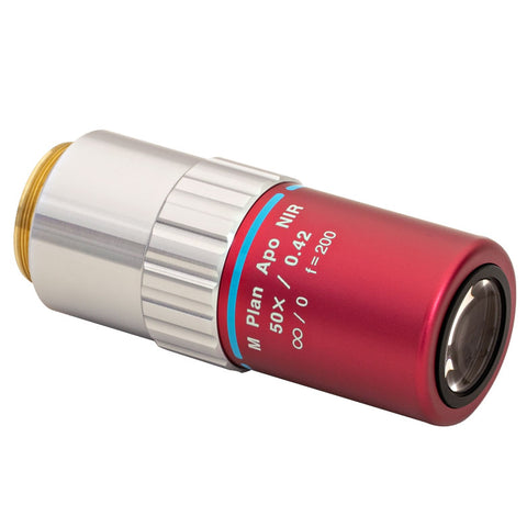TH-MY50X-825 - 50X Mitutoyo Plan Apochromat Objective, 480 - 1800 nm, 0.42 NA, 17.0 mm WD