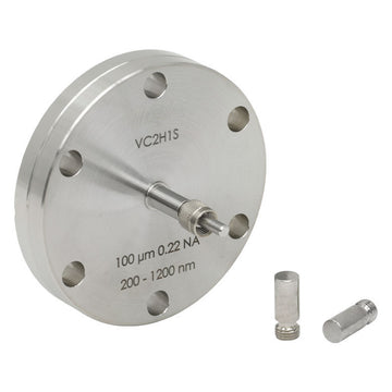 TH-VC2H1S - Fiber Feedthrough for Ø2.75" CF Flange, High OH, Ø100 µm Core, 200 - 1200 nm, 0.22 NA, SMA