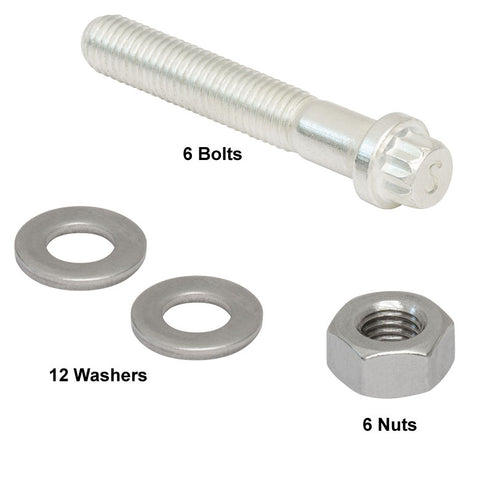 TH-VMH6 - Mounting Hardware for CF Flanges: 6 Silver-Plated Bolts, 6 Nuts, 12 Washers