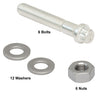 TH-VMH6 - Mounting Hardware for CF Flanges: 6 Silver-Plated Bolts, 6 Nuts, 12 Washers