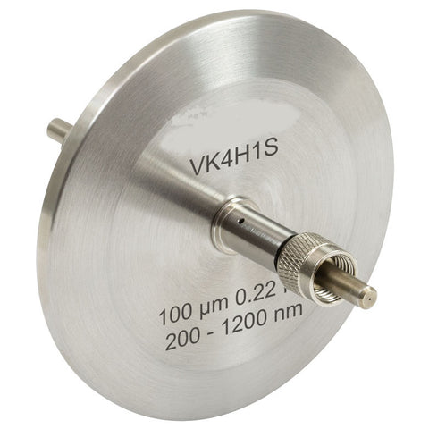 TH-VK4H1S - Fiber Feedthrough for KF40 Flange, High OH, Ø100 µm Core, 200 - 1200 nm, 0.22 NA, SMA