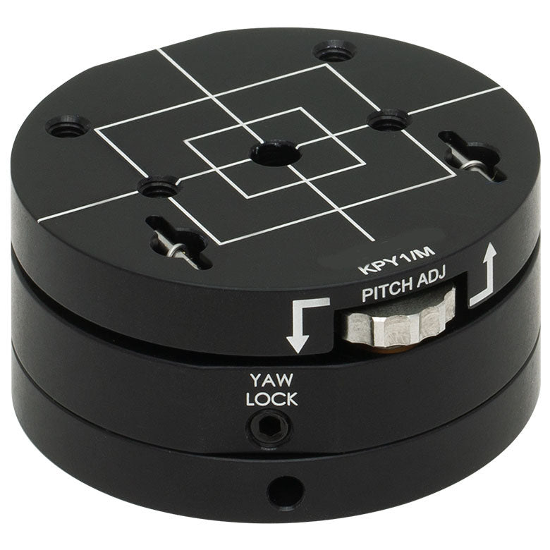 TH-KPY1-M - Kinematic Pitch/Yaw Mount, Ø50.8 mm Platform, M4 Threaded Holes, M4 & M6 Clearance Holes