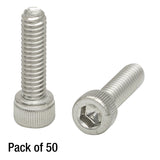 TH-SH8S0625 - 8-32 Stainless Steel Cap Screws, 5/8" Long, 50 Pack