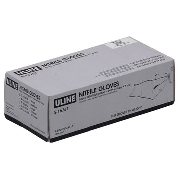 TH-MC10B-S - Small Powder-Free Nitrile Gloves, Qty. 100 Gloves, Black