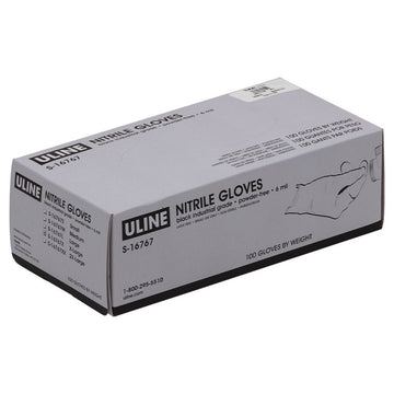 TH-MC10B-XL - Extra-Large Powder-Free Nitrile Gloves, Qty. 100 Gloves, Black