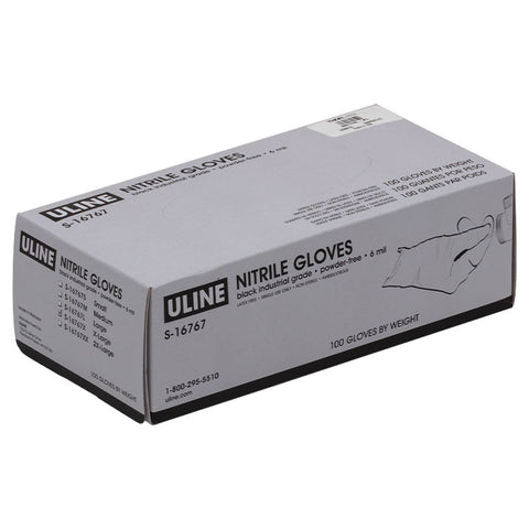 TH-MC10B-XL - Extra-Large Powder-Free Nitrile Gloves, Qty. 100 Gloves, Black