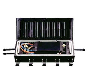 UCAO Splice Closure, preloaded, 5 tray shelves, with two UCAO-ST-02 splice trays