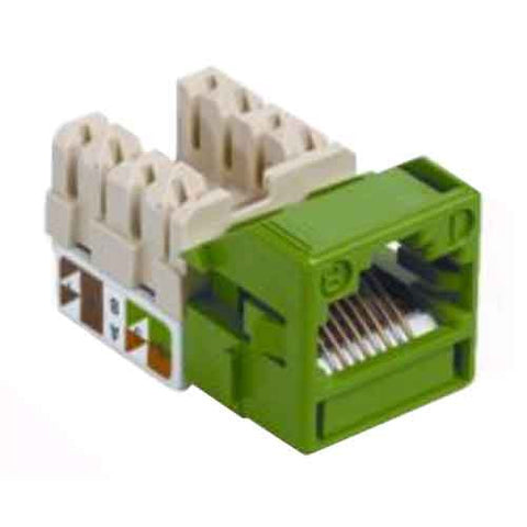 1-Port Mod Jack 8W8P 110 T568A/B CAT5e IP1, Green