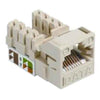 1-Port Mod Jack 8W8P 110 T568A/B CAT5e IP1, Ivory