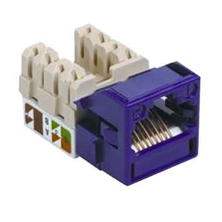 1-Port Mod Jack 8W8P 110 T568A/B CAT5e IP1, Violet