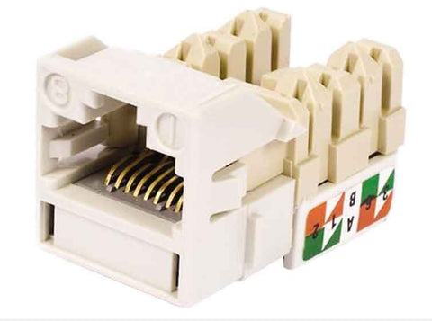 1-Port Mod Jack 8W8P 110 T568A/B CAT6 IP5, Cream