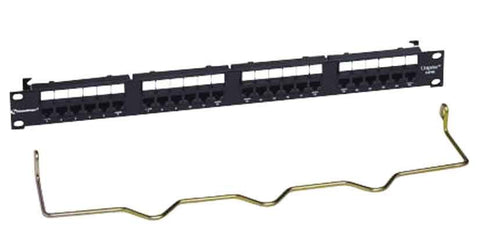 Uniprise Category 5e 24 Port Patch Panel, 1 U, Black