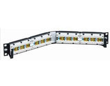 Uniprise Category 6 24 Port Angled Patch Panel, 1 U