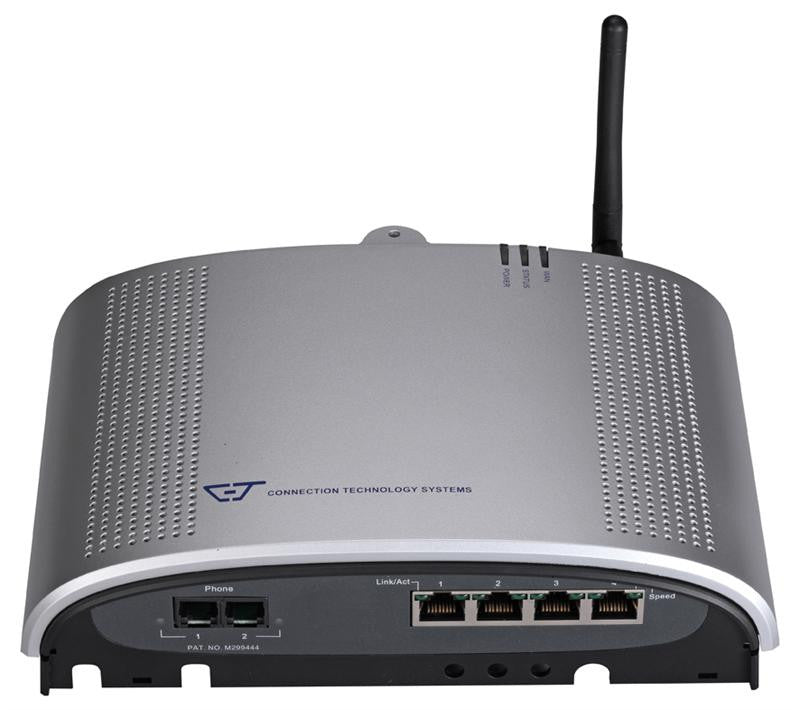 Triple play Fiber gateway with four 10/100Base-TX ports, BiDi single strand uplink, WiFi 11g AP, two
